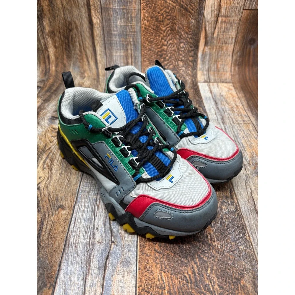 Fila Oakmont TR Youth Size 4 Grey Green Blue Red Yellow 3JM01579-051